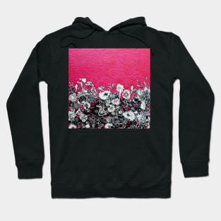 Fushia Flower Print Hoodie